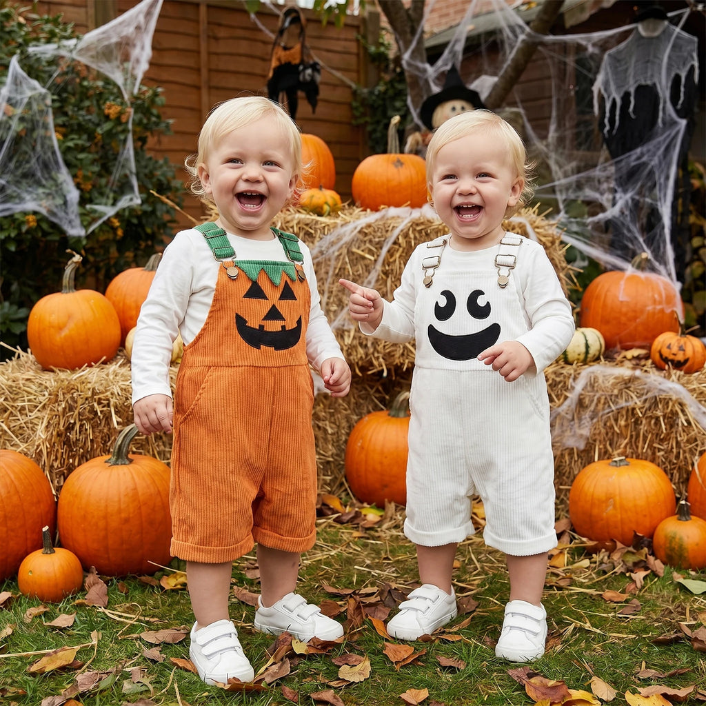 Ghost/Pumpkin Corduroy Dungarees
