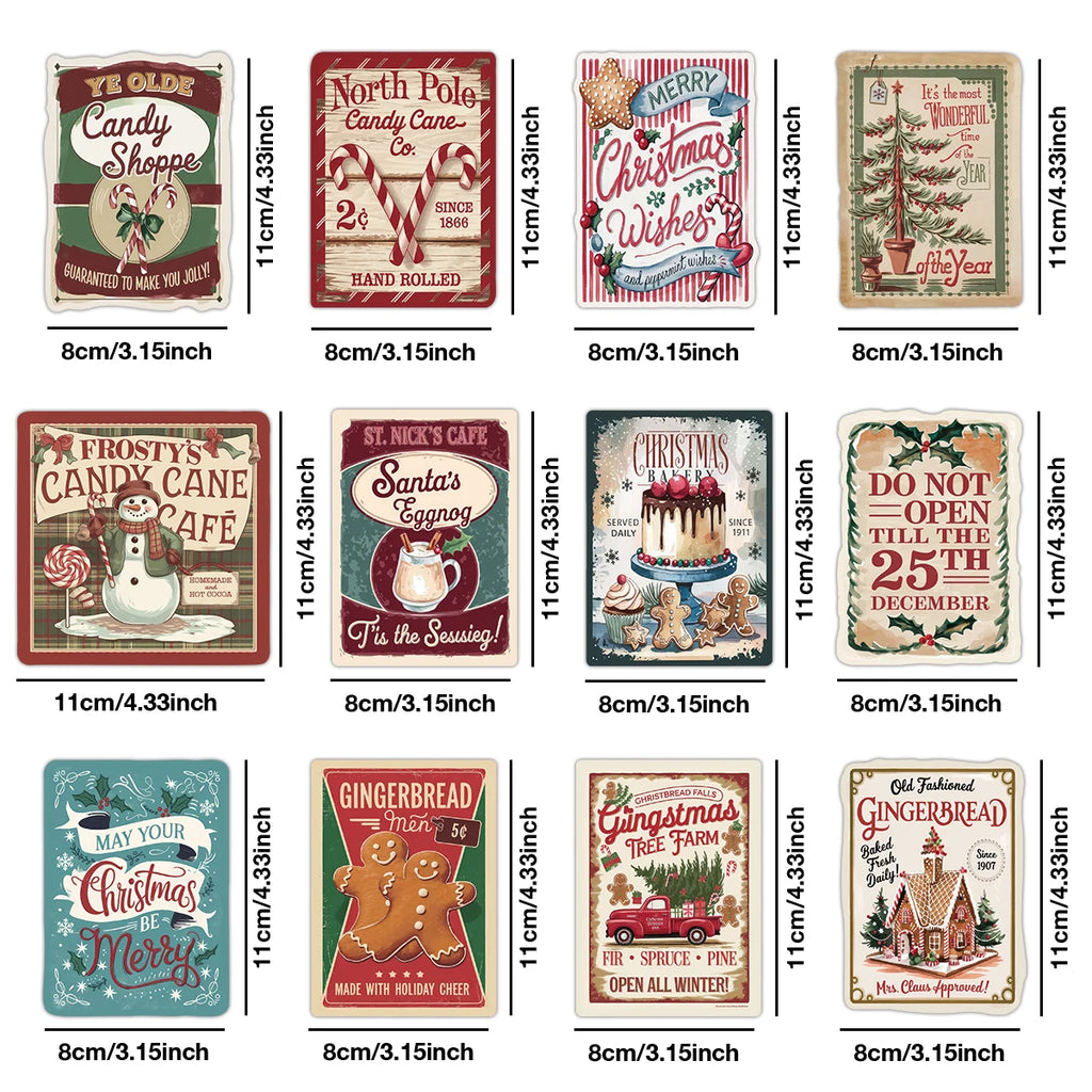 Vintage North Pole Gift Stickers