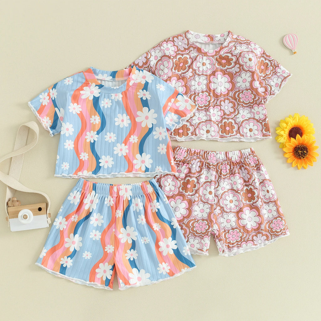 Flower Power Tee & Shorts Set