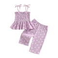 Daisy Print Tie-up Camisole & Trousers Set