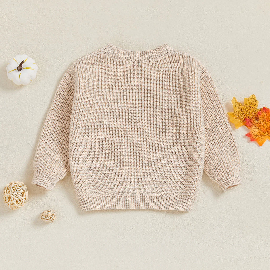 BOO Ghost Flower Embroidered Pullover