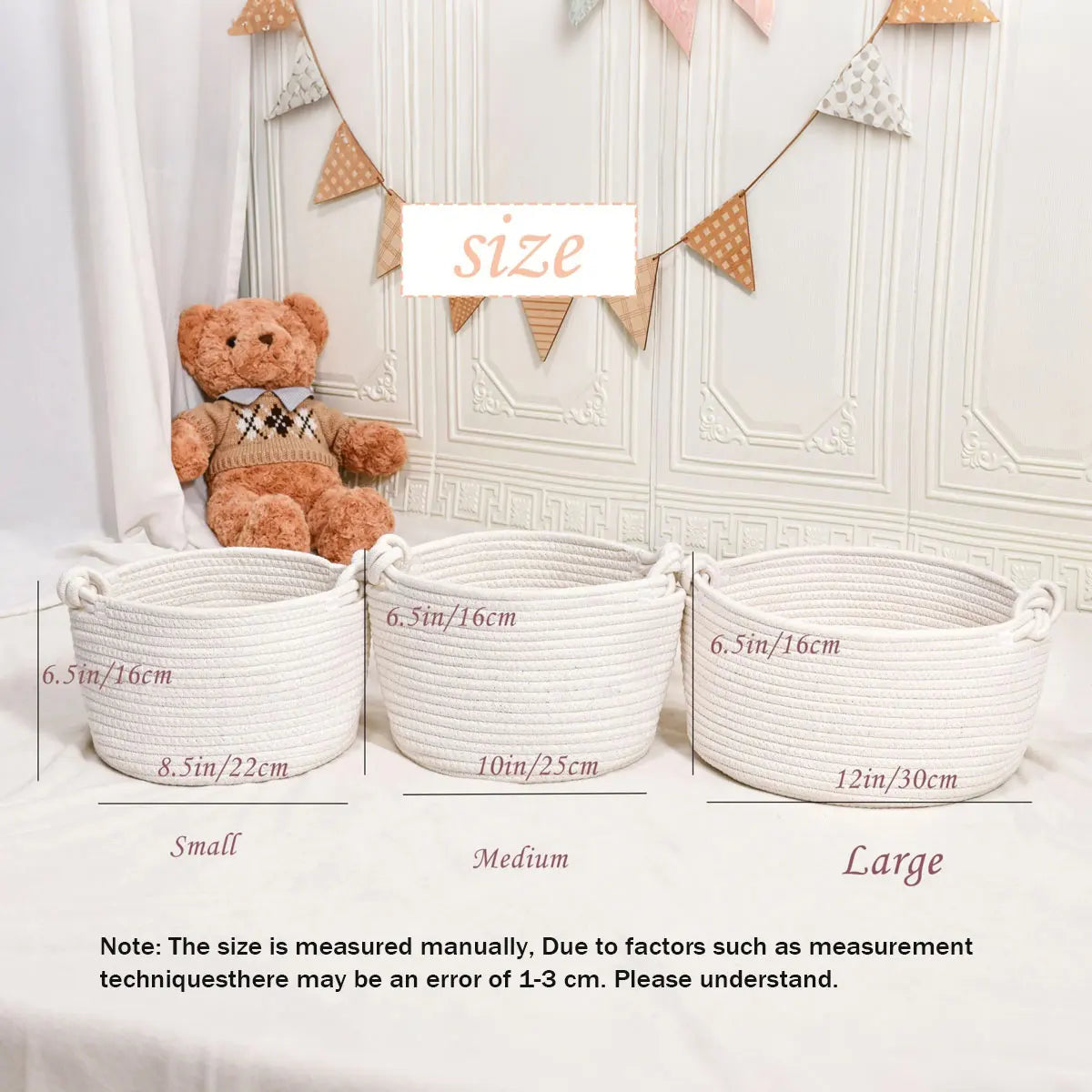 Personalised Name Cotton Rope Storage Basket