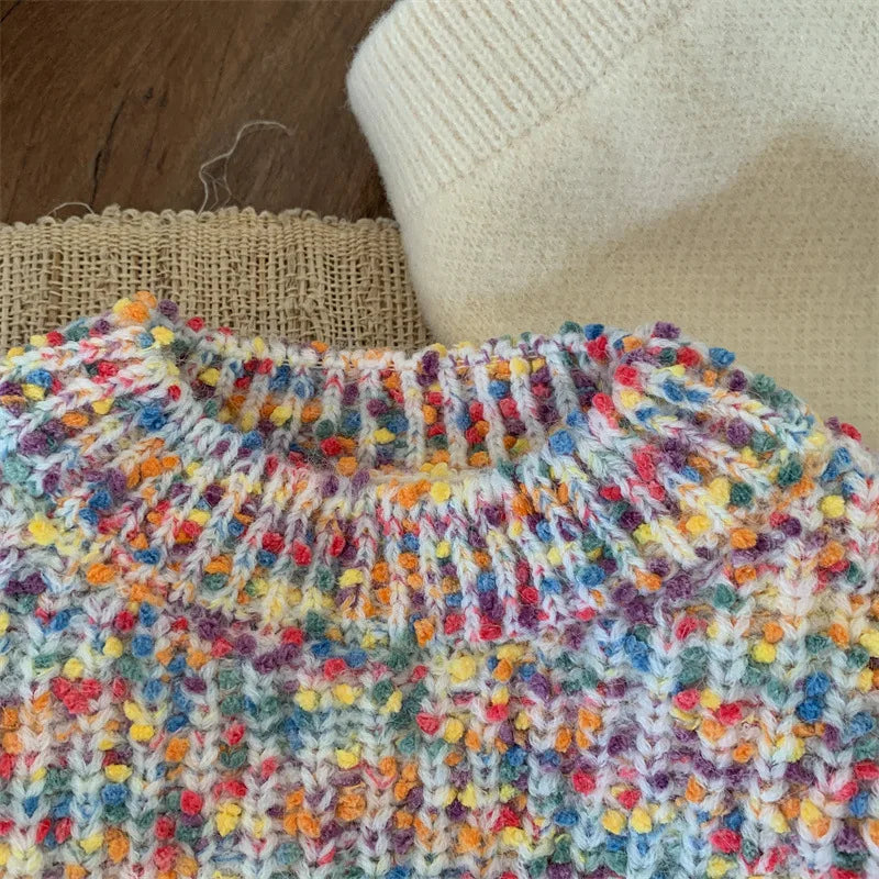Rainbow Knitted Pullover