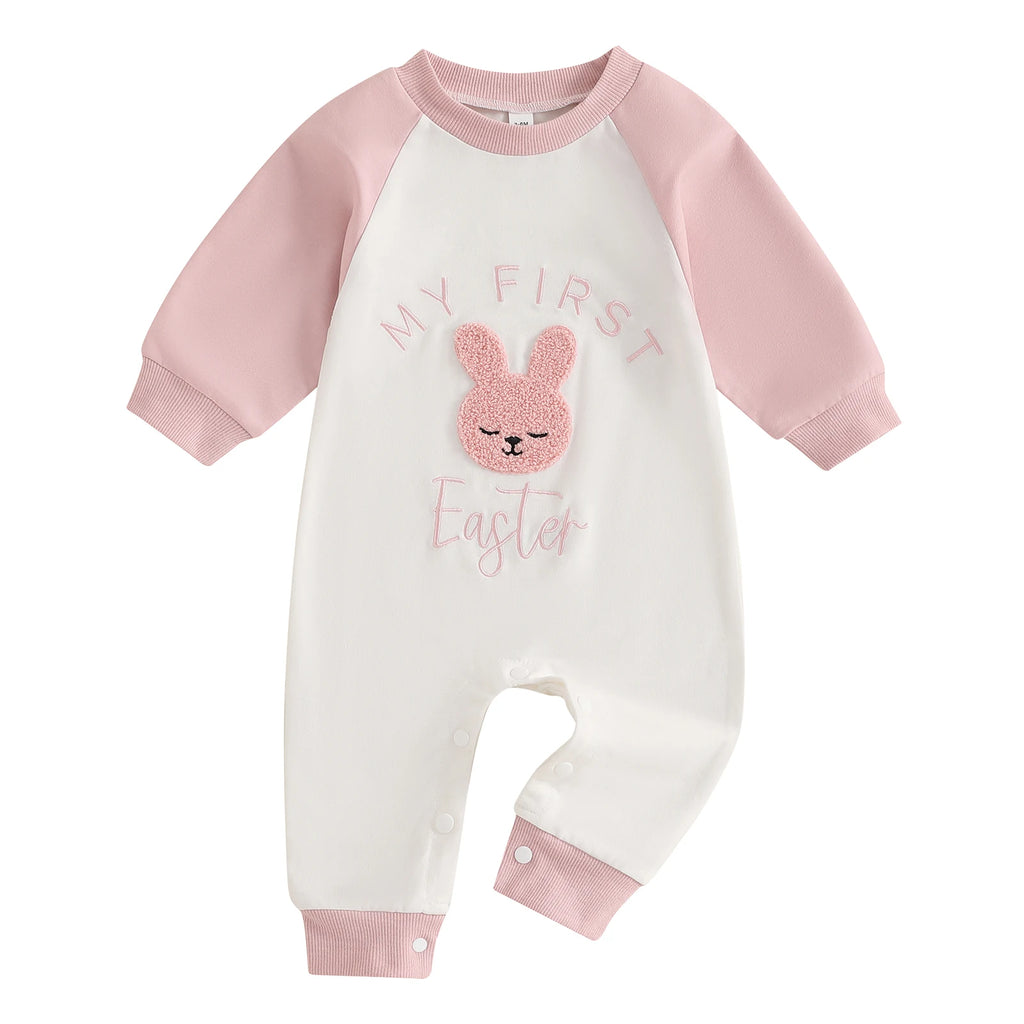 My First Easter Bunny Embroidery Romper