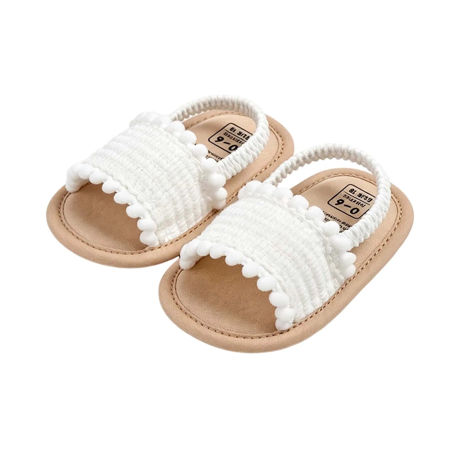 Pom Pom Trim Sandals