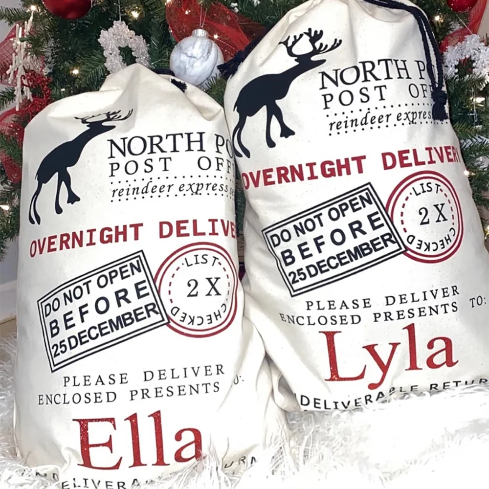 Vintage Personalised North Pole Santa Sack