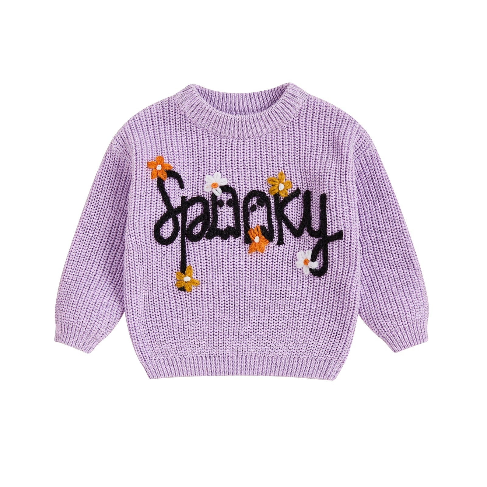 Spooky Floral Embroidered Pullover
