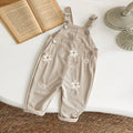 Corduroy Daisy Embroidery Dungarees