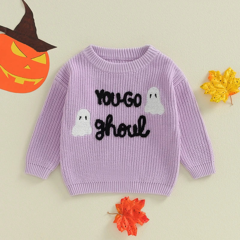 You Go Ghoul Embroidery Jumper