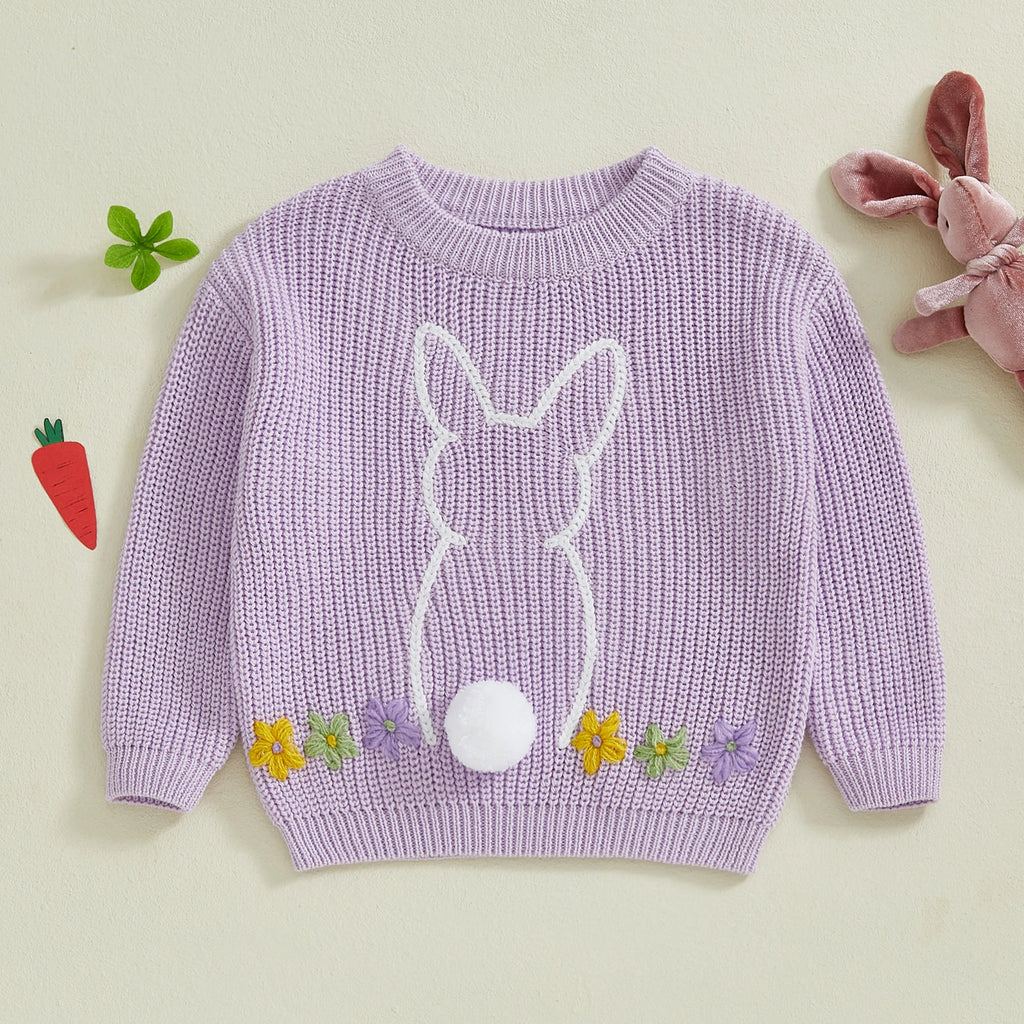 Daisy Chain Embroidery Bunny Pullover