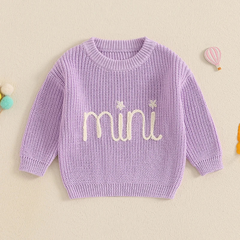Mama and Mini Embroidered Cable Knit Jumpers