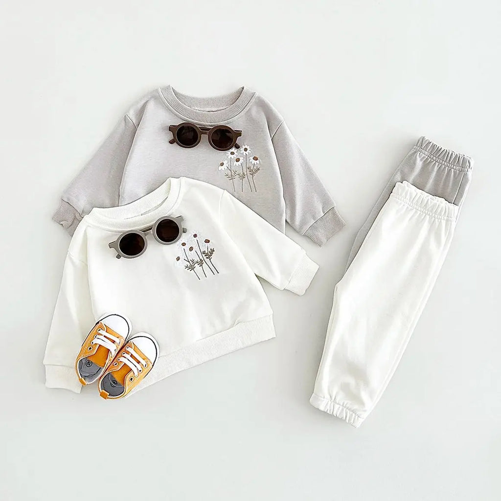 Daisy Embroidered Loungewear Set