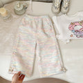 Fleece Rainbow Pastel Wide Leg Trousers