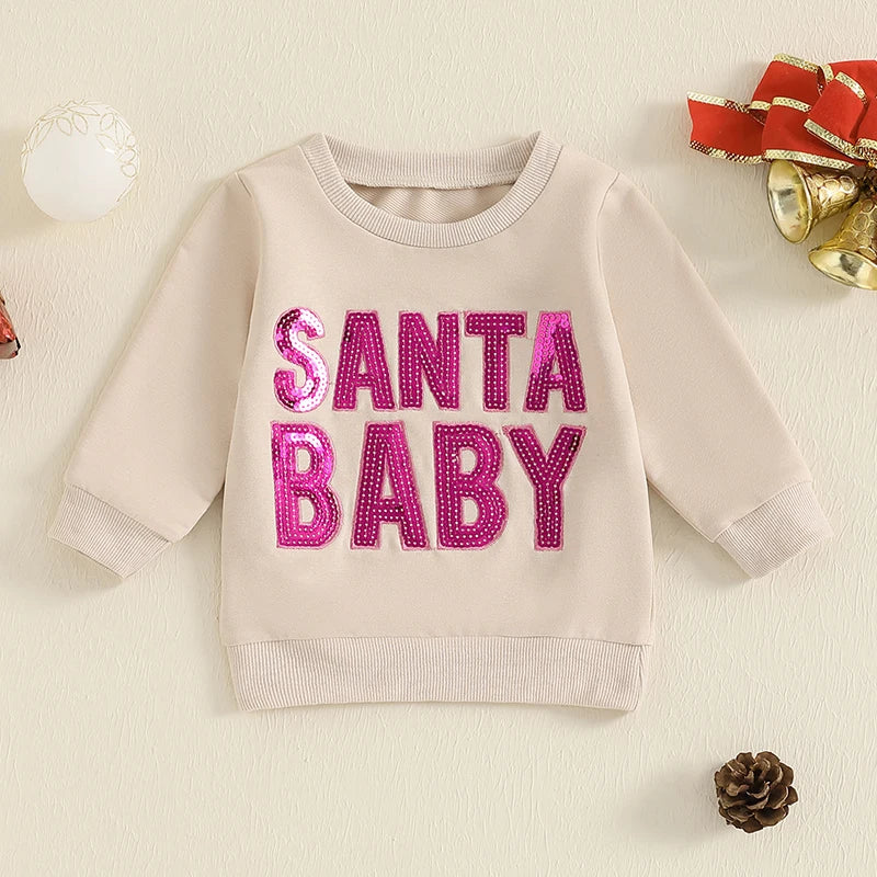 Santa Baby Sequin Pullover