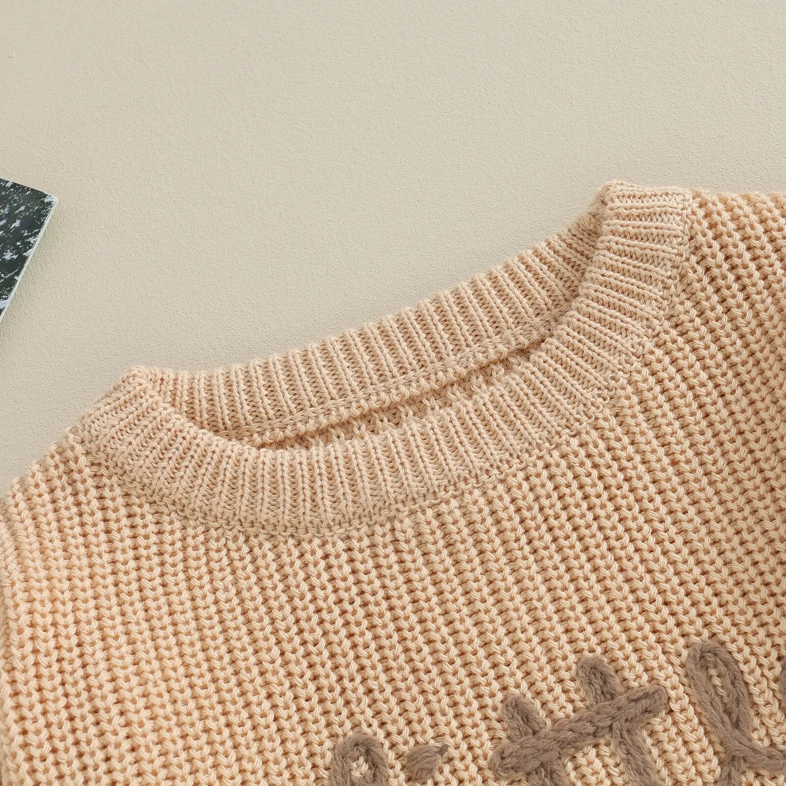 Little Love Knitted Embroidery Pullover