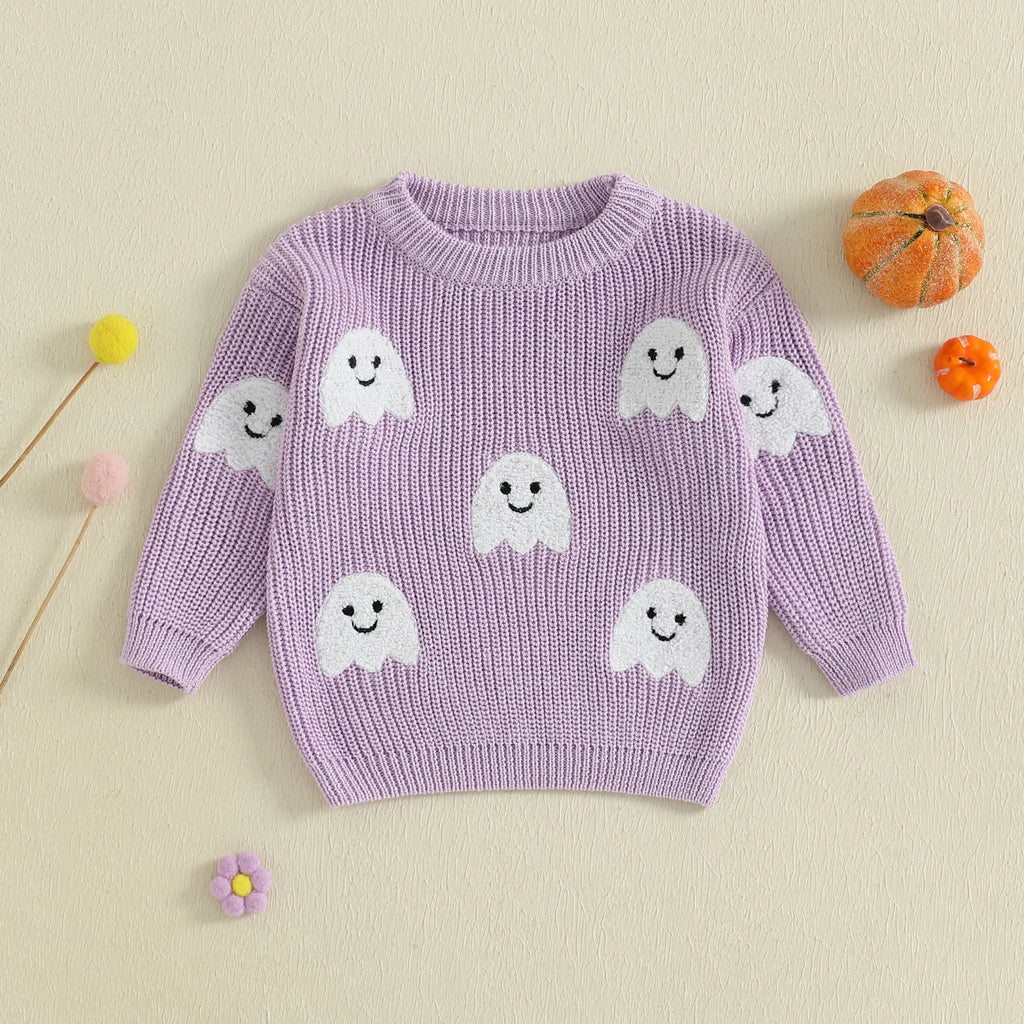 Friendly Ghost Knit Pullover