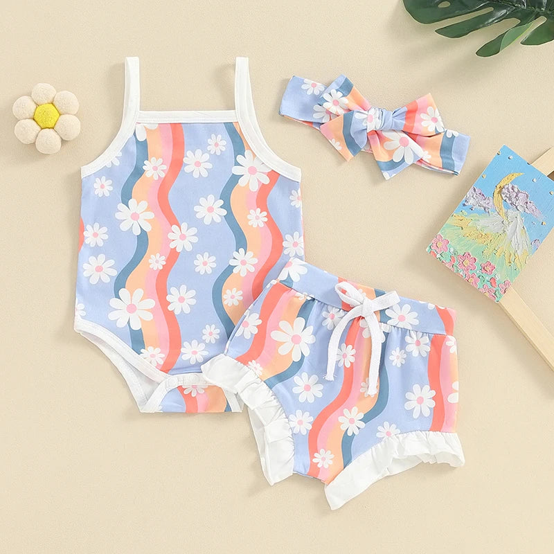 Flower Power Rainbow Stripes Set