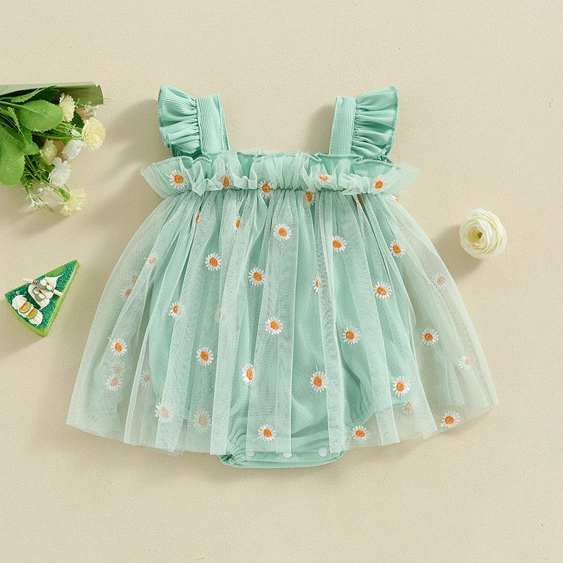 Daisy Embroidery Tutu Dress