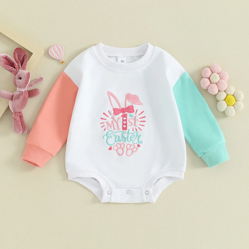 My First Easter Embroidered Romper