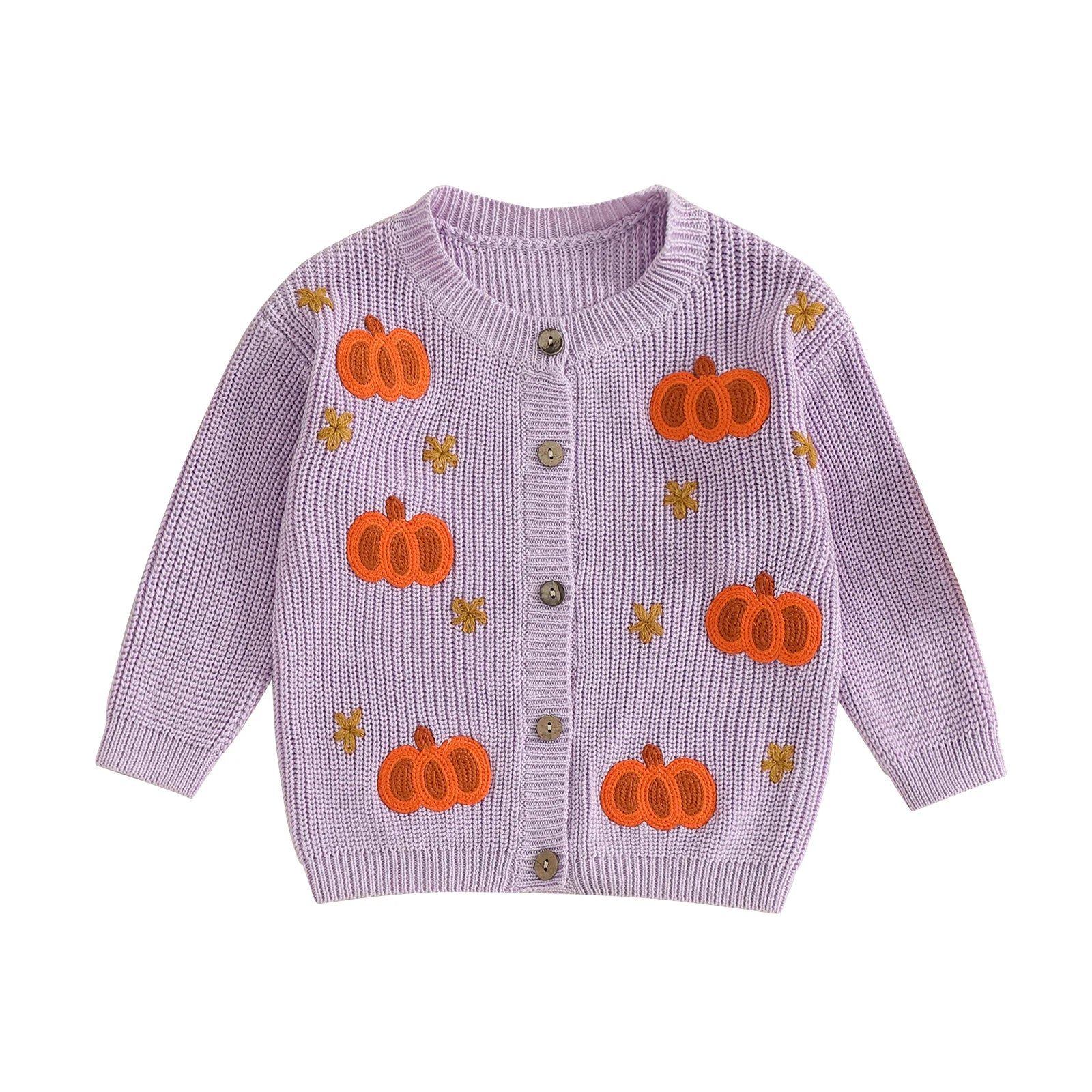 Pumpkin Embroidery Cardigan