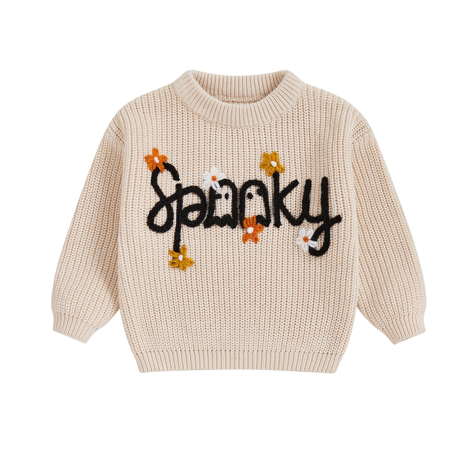 Spooky Floral Embroidered Pullover