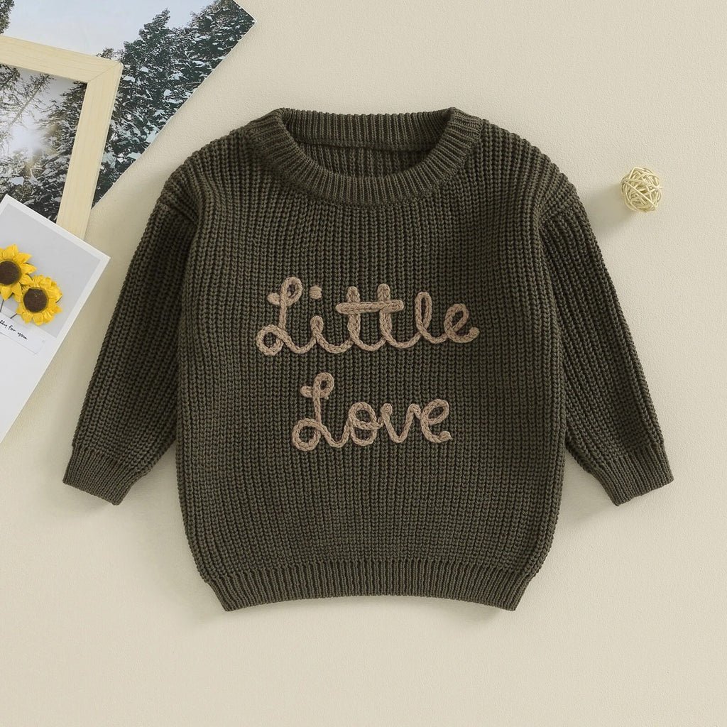 Little Love Knitted Embroidery Pullover