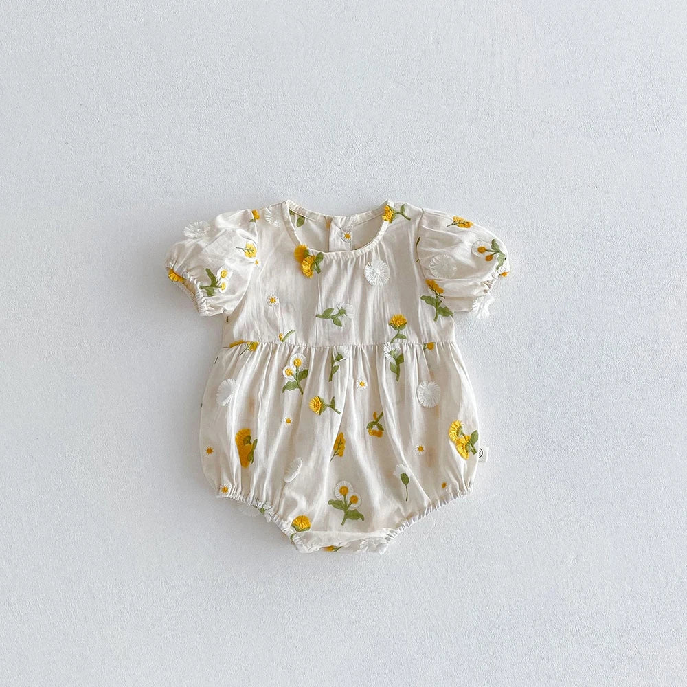 Delightful Daisy Embroidered Romper