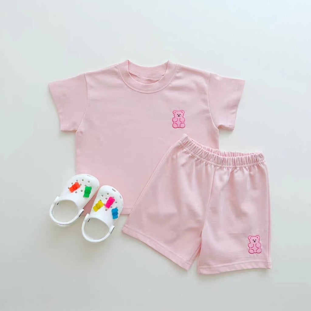 Gummy Bear Embroidered Tee & Shorts Set