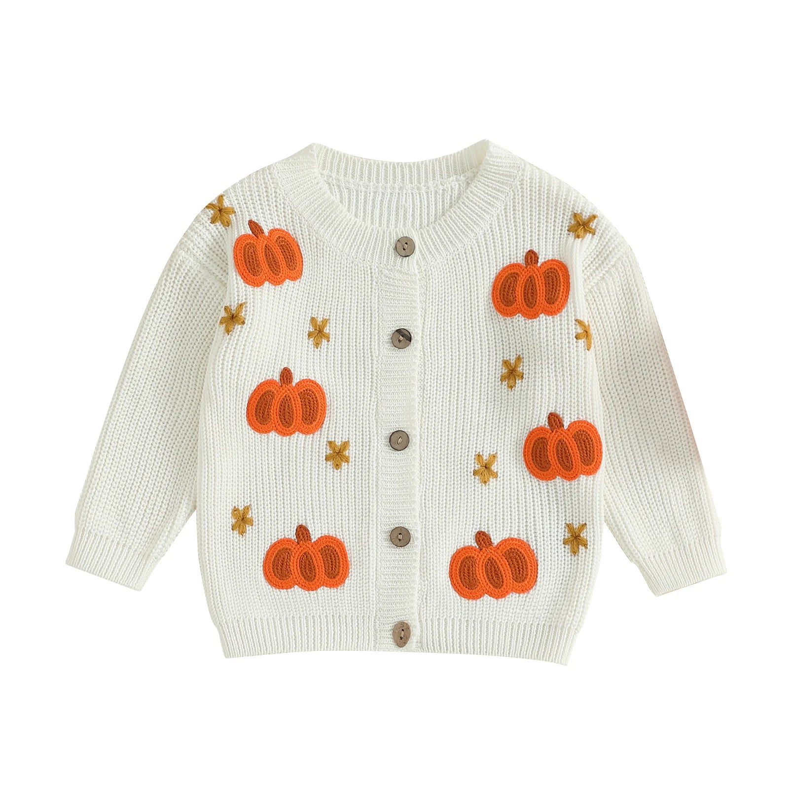 Pumpkin Embroidery Cardigan