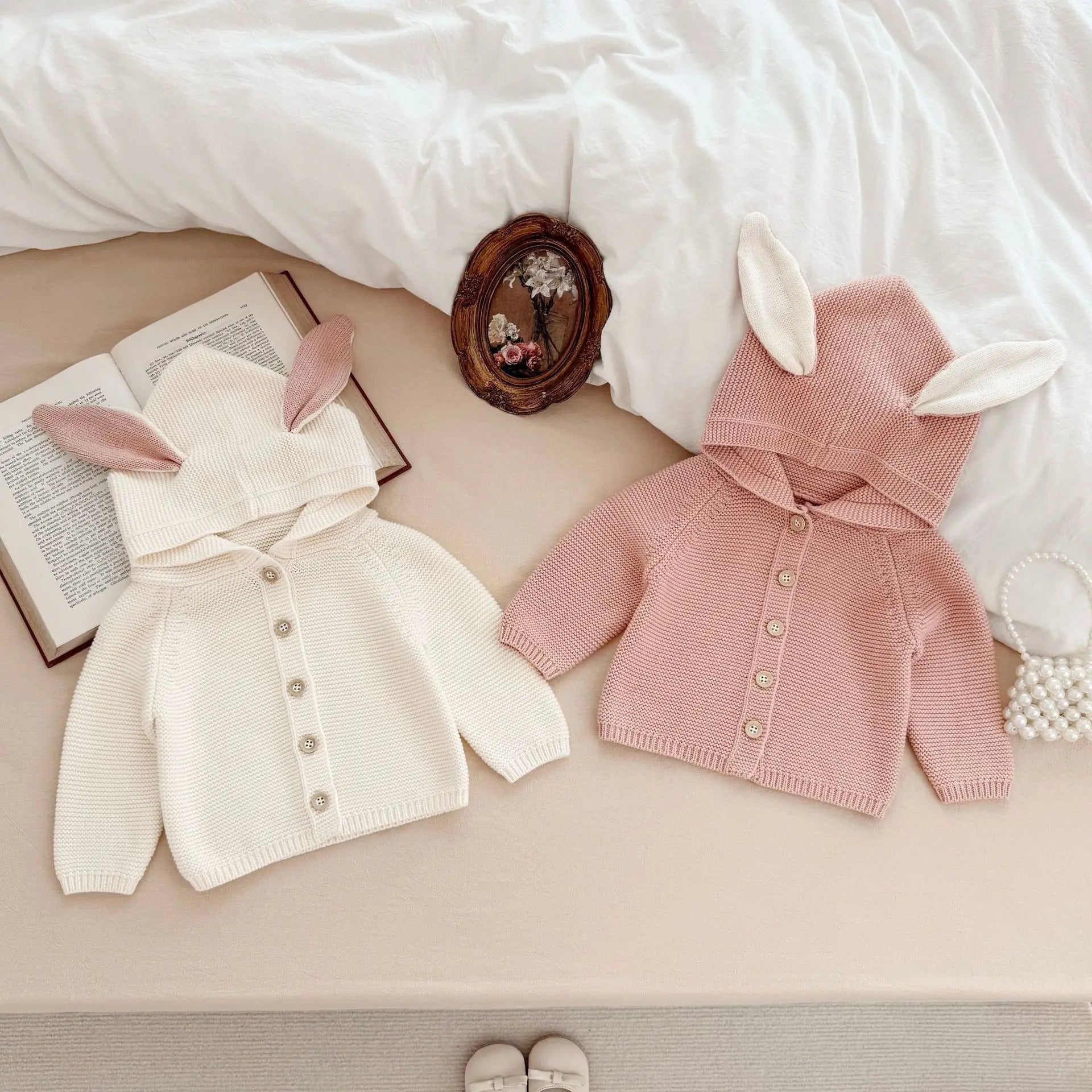 Bunny Ear Knit Cardigan