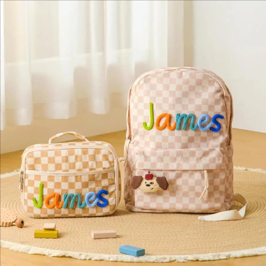 Personalised Corduroy Patterned Backpacks