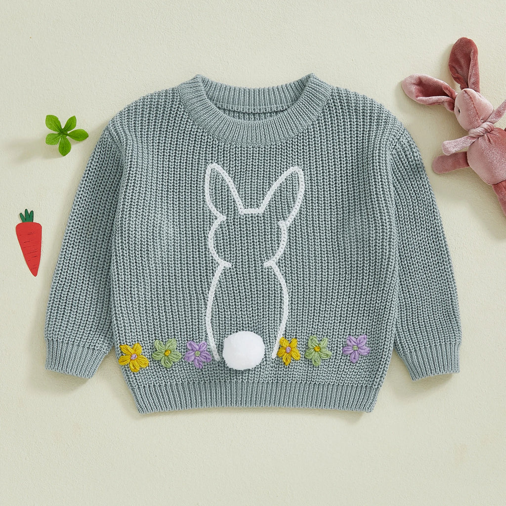 Daisy Chain Embroidery Bunny Pullover