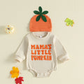 Mama's Little Pumpkin Romper & Hat Set