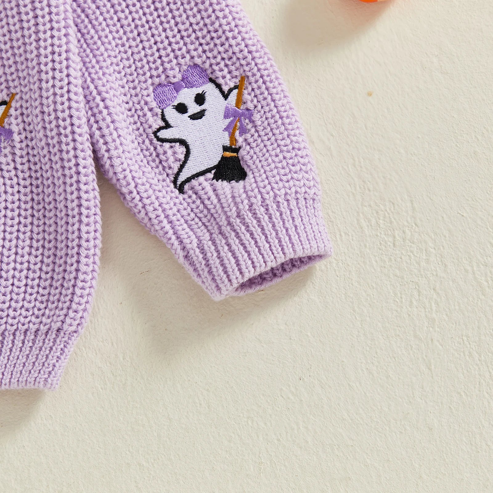 Little Boo Mini Ghost Embroidered Pullover