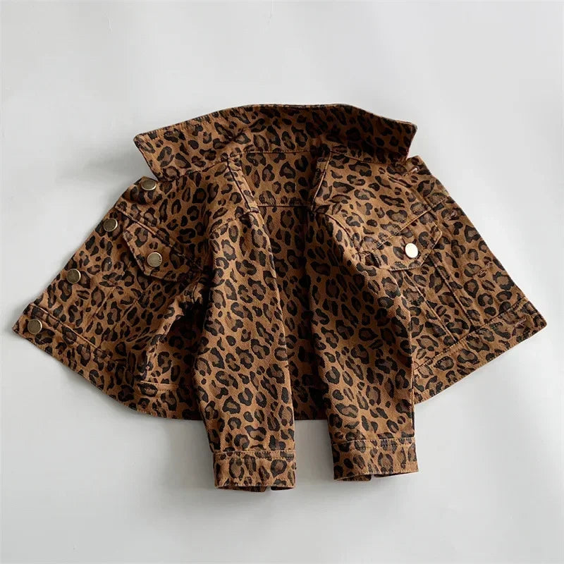 Leopard Print Denim Jacket