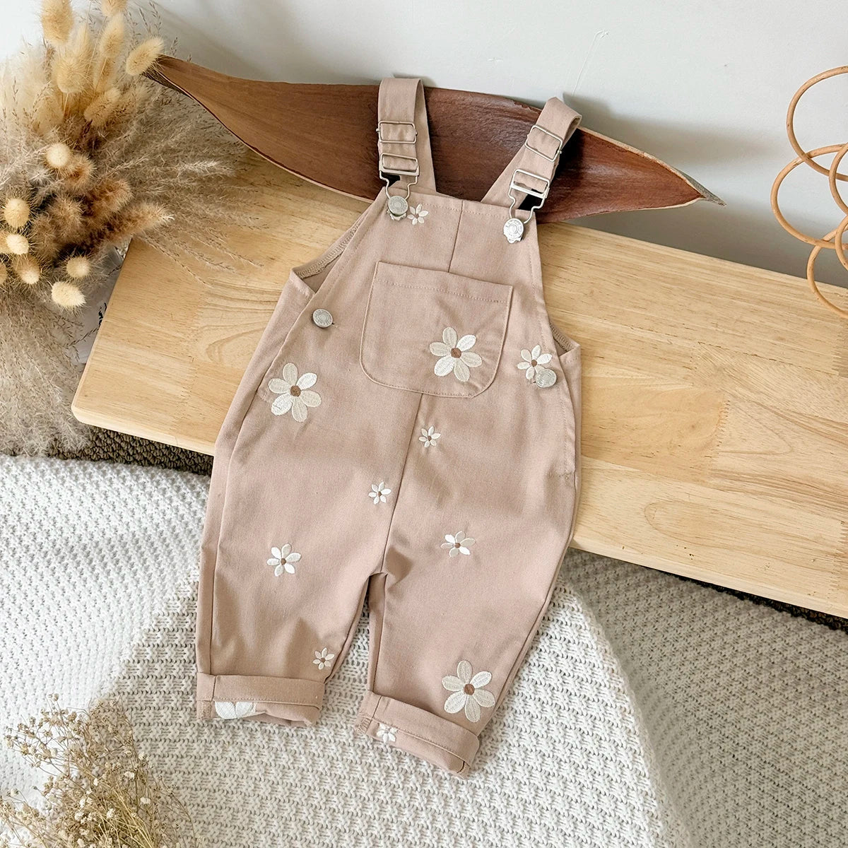 Little Daisy Embroidered Dungarees