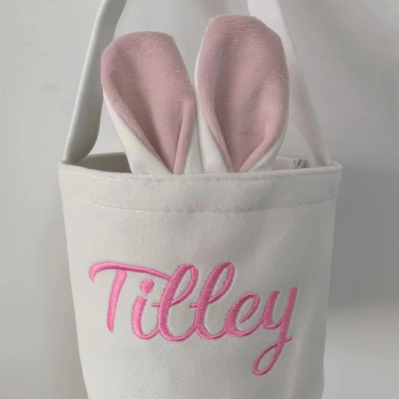 Embroidered Personalised Easter Egg Hunt Basket