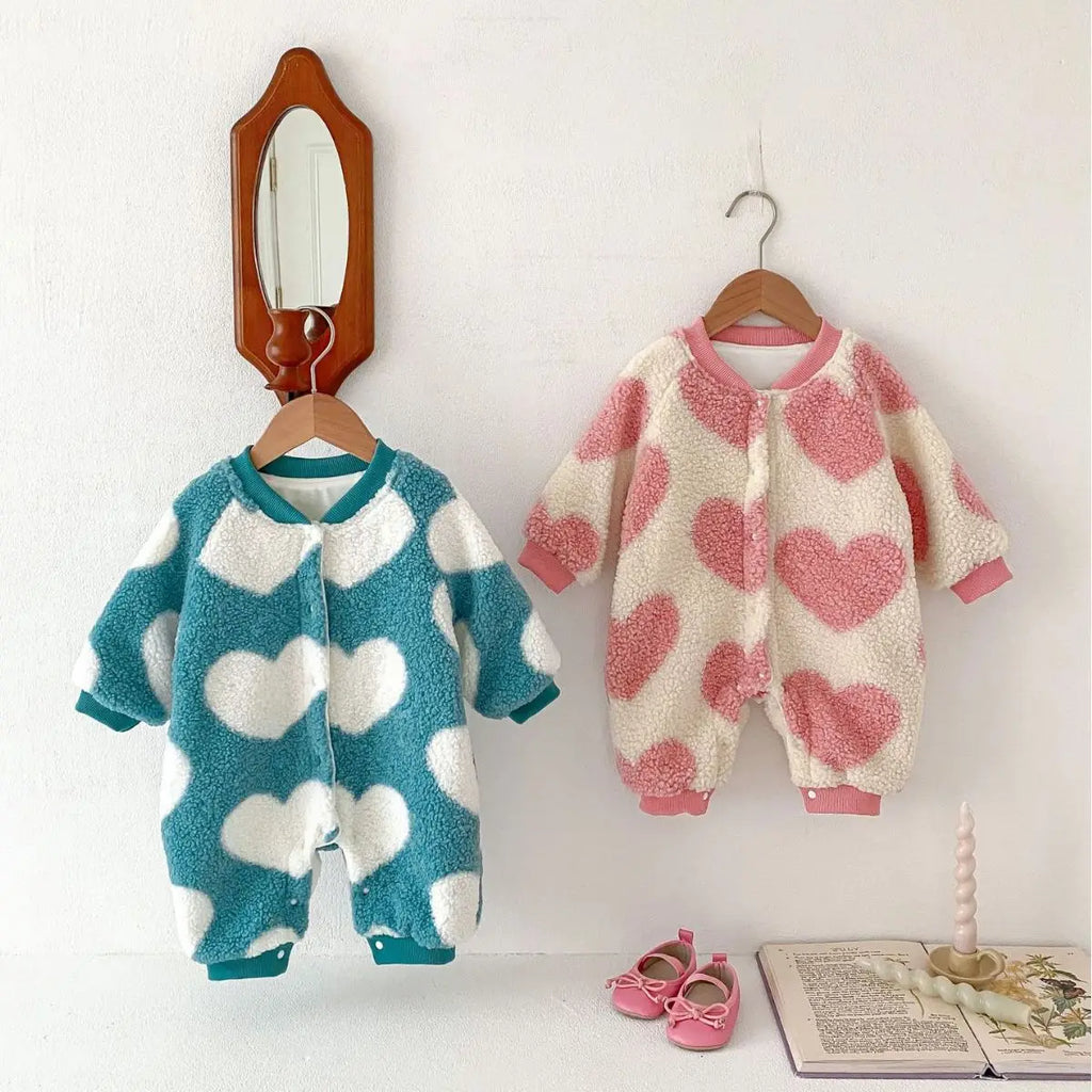 Love Heart Plush Jumpsuit