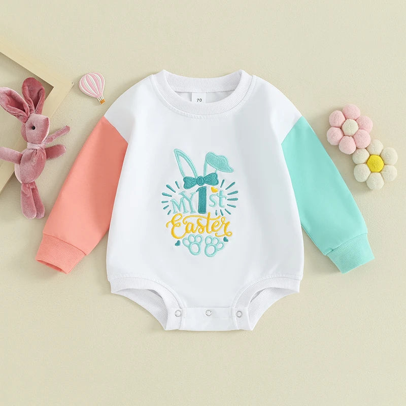 My First Easter Embroidered Romper