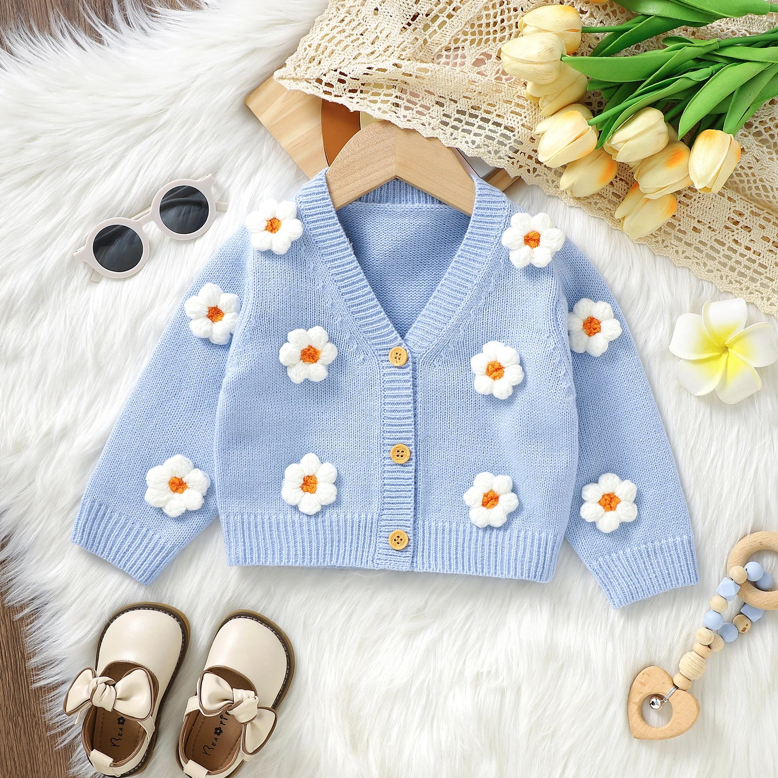 Crochet Daisy Cardigan