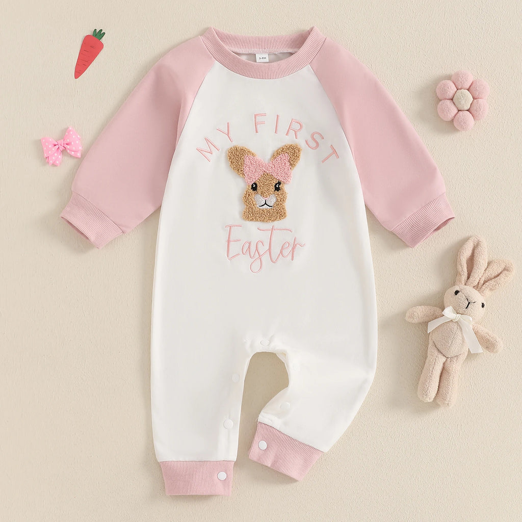 My First Easter Bunny Embroidery Romper