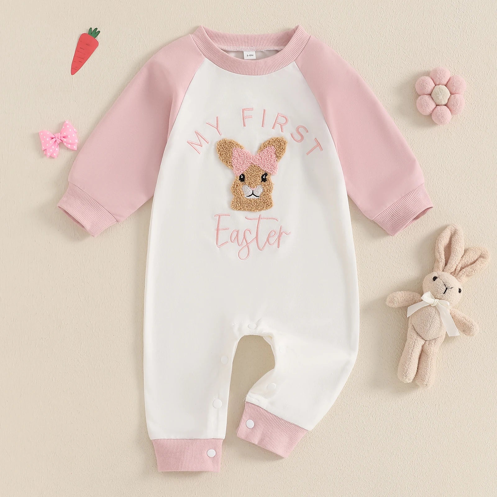 My First Easter Bunny Embroidery Romper
