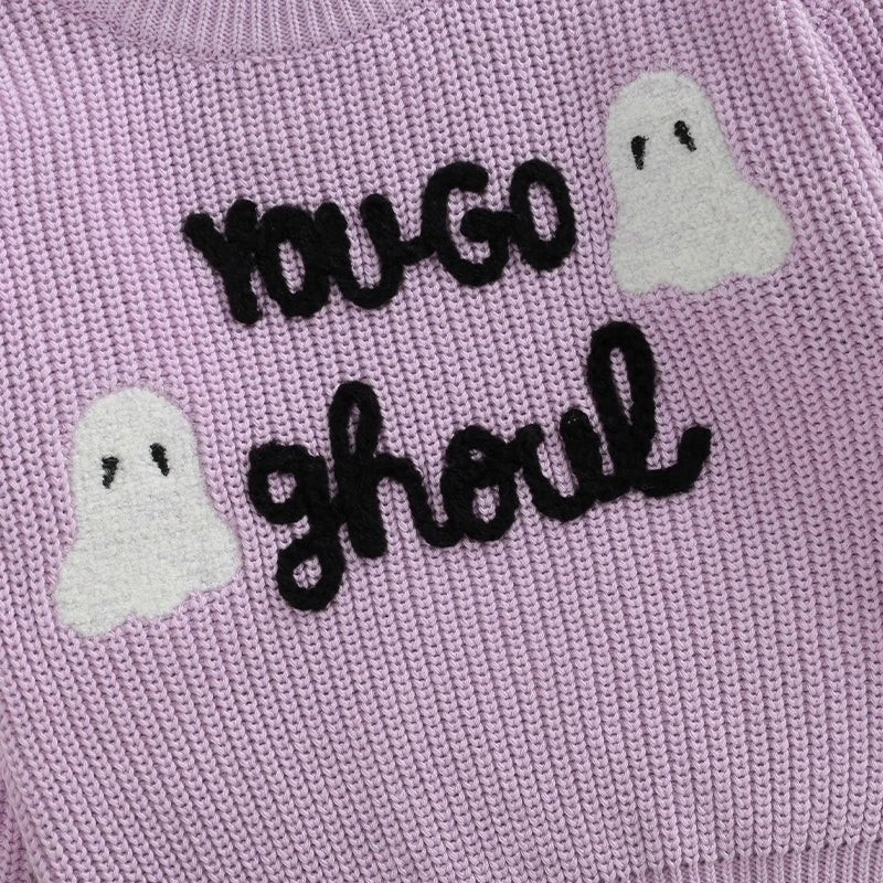You Go Ghoul Embroidery Jumper