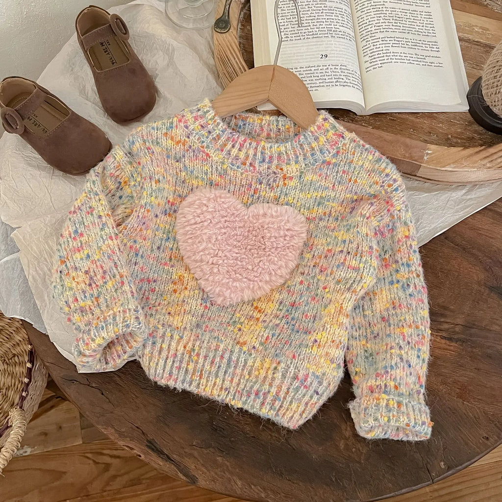 3D Speckled Rainbow Knit Jumper