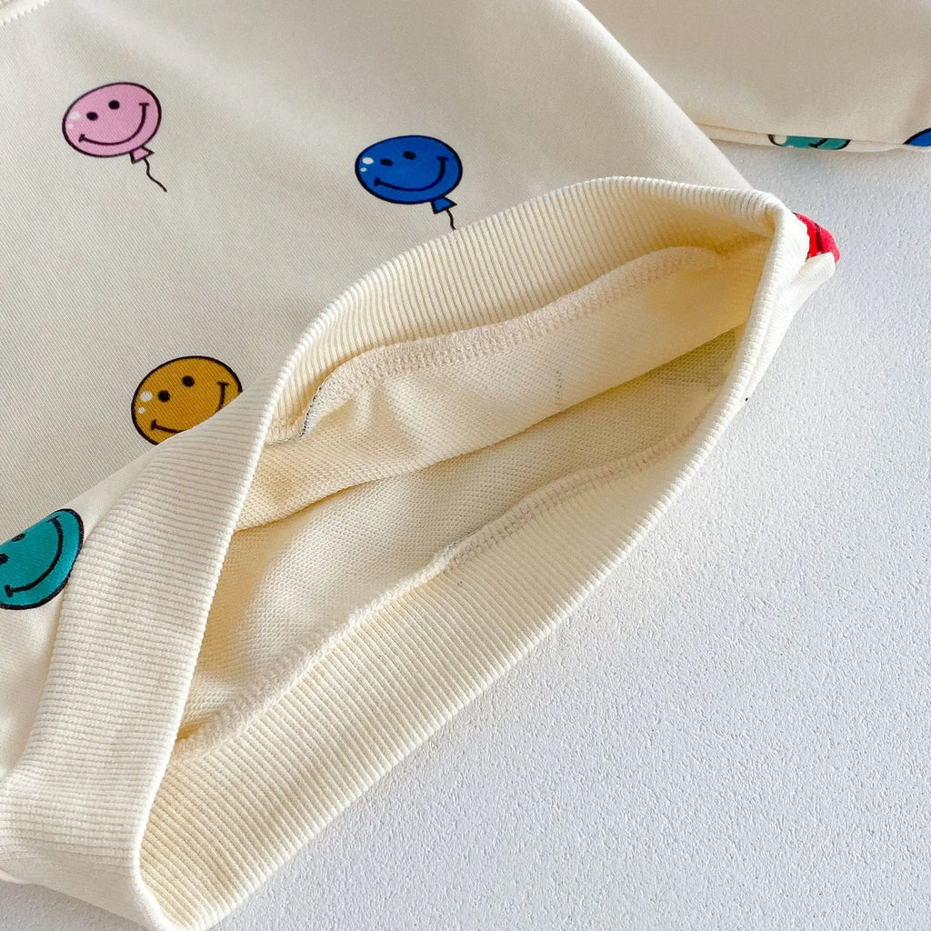Smiley Balloon Print Tracksuit