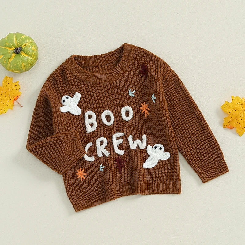 Boo Crew Crochet Knit Jumper