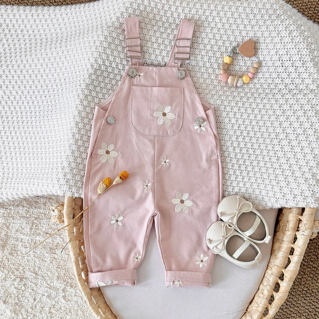 Little Daisy Embroidered Dungarees