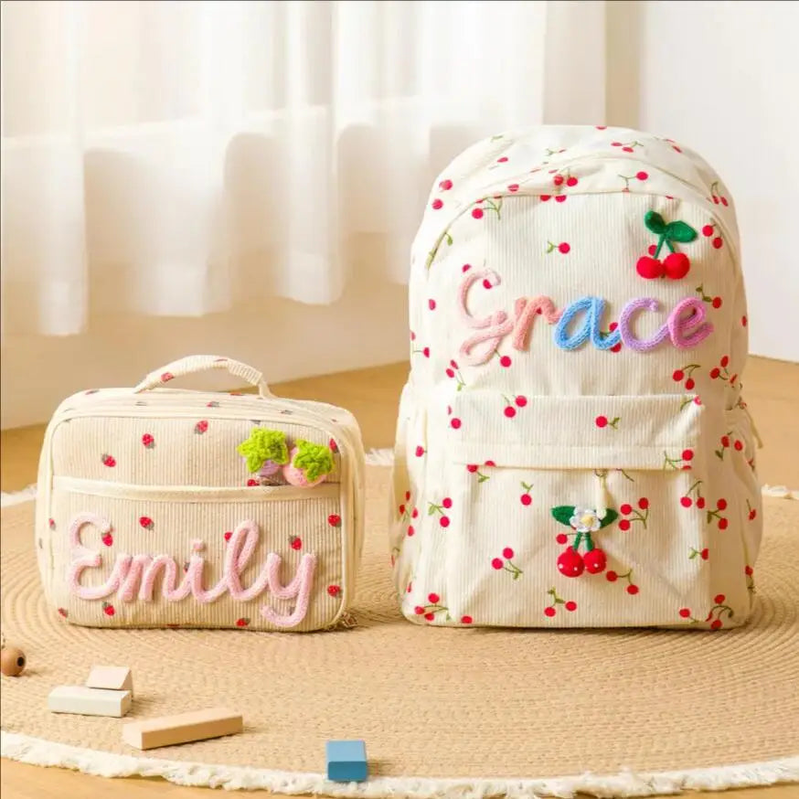 Personalised Corduroy Patterned Backpacks