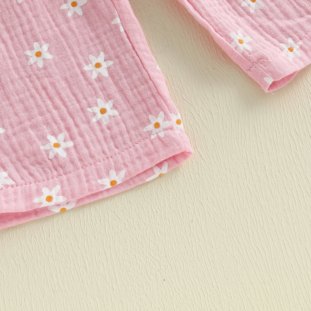 Daisy Print Tie-up Camisole & Trousers Set