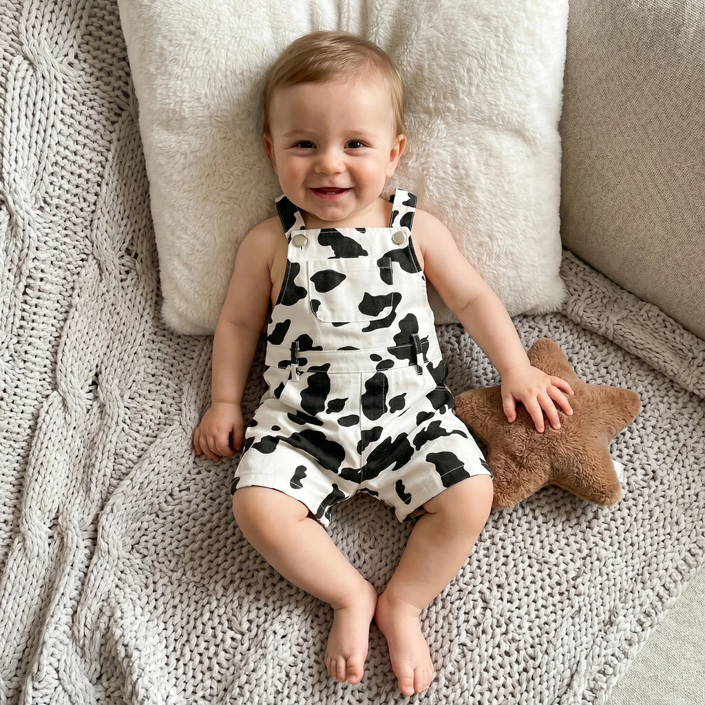 Cow Print Dungarees